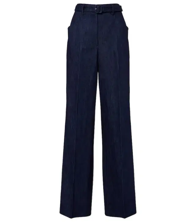 Gabriela Hearst Norman belted denim wide-leg pants