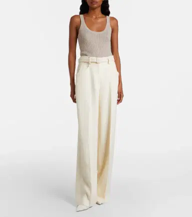 Gabriela Hearst Norman belted silk and wool wide-leg pants | Thumbnail 3 Gabriela Hearst Norman belted silk and wool wide-leg pants | Thumbnail 3
