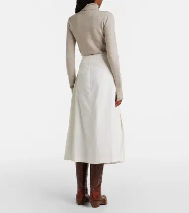 Gabriela Hearst Wesley pleated cotton corduroy midi skirt | Thumbnail 3 Gabriela Hearst Wesley pleated cotton corduroy midi skirt | Thumbnail 3