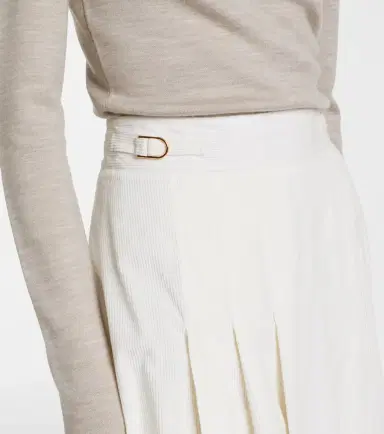 Gabriela Hearst Wesley pleated cotton corduroy midi skirt | Thumbnail 4 Gabriela Hearst Wesley pleated cotton corduroy midi skirt | Thumbnail 4