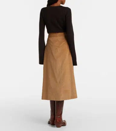 Gabriela Hearst Wesley pleated cotton corduroy midi skirt | Thumbnail 6 Gabriela Hearst Wesley pleated cotton corduroy midi skirt | Thumbnail 6