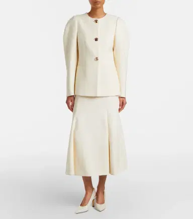 Gabriela Hearst Patterson silk and wool midi skirt | Thumbnail 4