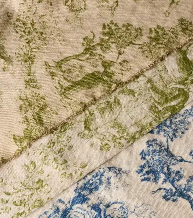 The House of Lyria Glafira toile de jouy linen tablecloth | Thumbnail 2