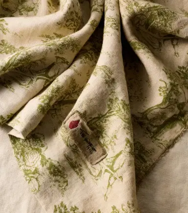 The House of Lyria Glafira toile de jouy linen tablecloth | Thumbnail 3