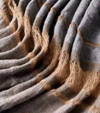 The House of Lyria Xoroi striped jute and wool-blend throw | Thumbnail 5