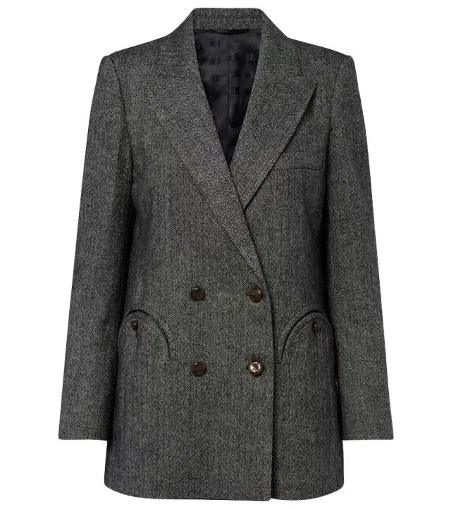 Blazé Milano Everyday herringbone wool-blend blazer