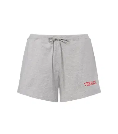 Versace Logo cotton jersey shorts | Thumbnail 1 Versace Logo cotton jersey shorts | Thumbnail 1
