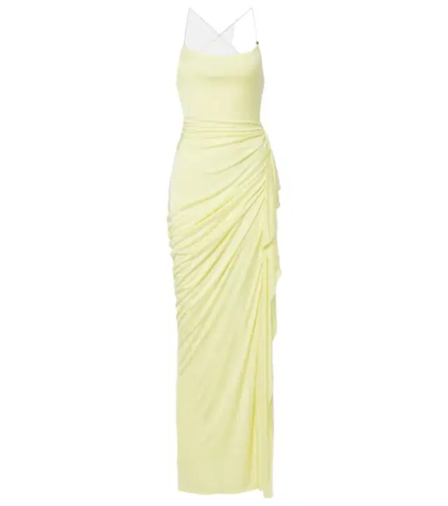 Medusa draped jersey gown