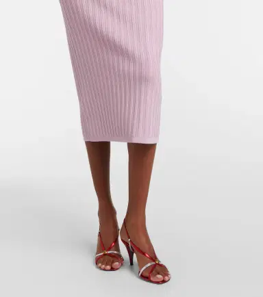 Versace Medusa ribbed-knit midi dress | Thumbnail 3 Versace Medusa ribbed-knit midi dress | Thumbnail 3