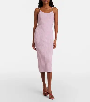 Versace Medusa ribbed-knit midi dress | Thumbnail 4 Versace Medusa ribbed-knit midi dress | Thumbnail 4