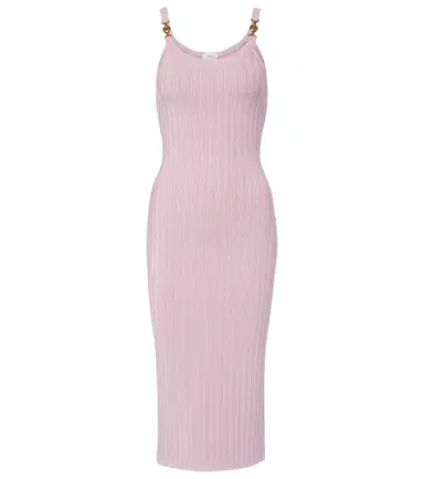Versace Medusa ribbed-knit midi dress | Thumbnail 1 Versace Medusa ribbed-knit midi dress | Thumbnail 1