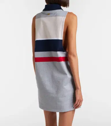Versace Striped cotton jersey polo dress | Thumbnail 2