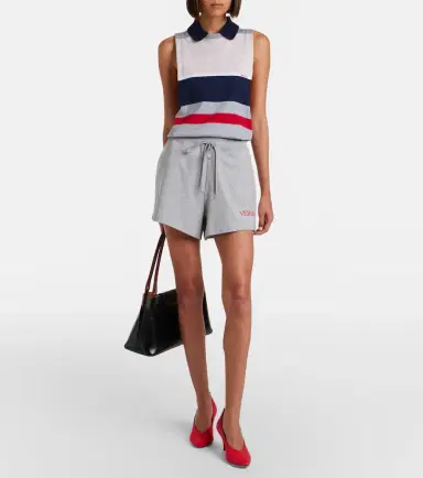 Versace Striped cotton jersey polo dress | Thumbnail 5