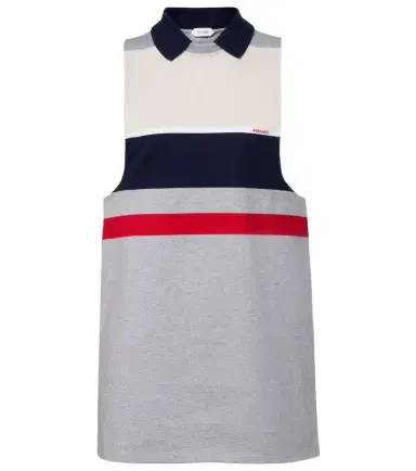 Versace Striped cotton jersey polo dress | Thumbnail 1