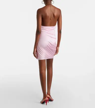 Versace Draped jersey minidress | Thumbnail 4