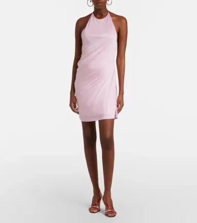 Versace Draped jersey minidress | Thumbnail 6