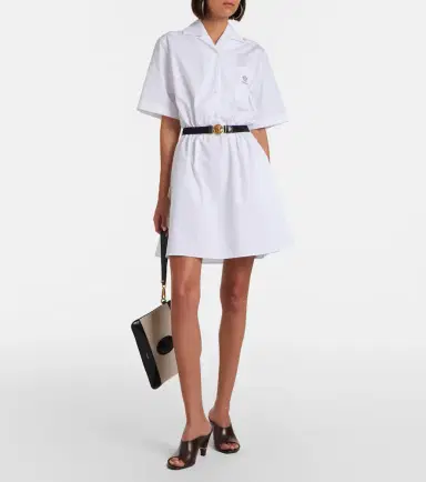 Versace Belted cotton poplin minidress | Thumbnail 3 Versace Belted cotton poplin minidress | Thumbnail 3