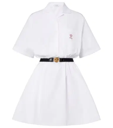 Versace Belted cotton poplin minidress | Thumbnail 1 Versace Belted cotton poplin minidress | Thumbnail 1