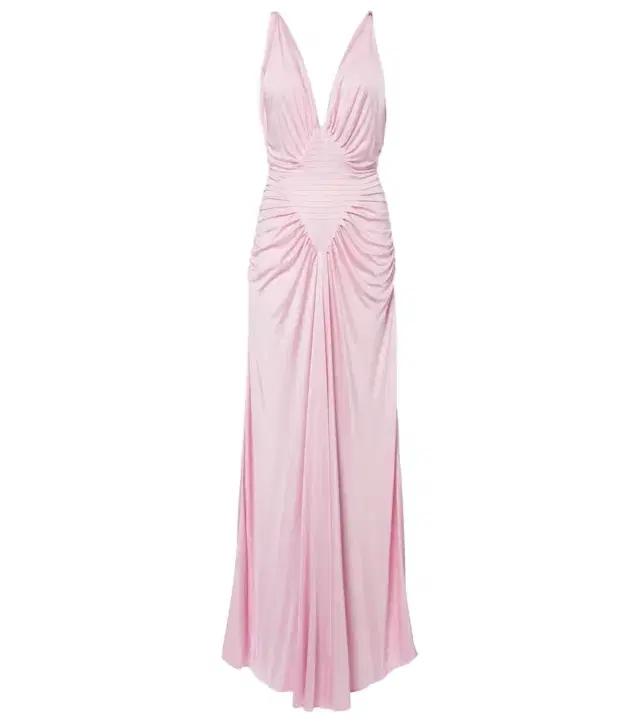 Draped jersey gown