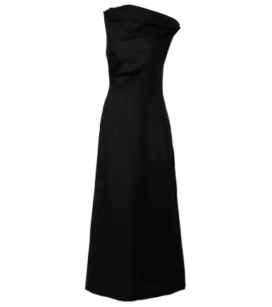 Faithfull Sius asymmetric linen midi dress | Thumbnail 1