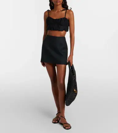 Faithfull Jane linen miniskirt | Thumbnail 4