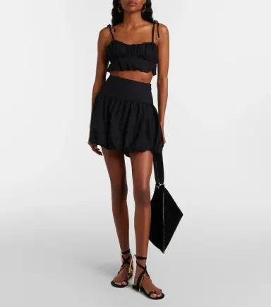 Faithfull Pelea ruched cotton crop top | Thumbnail 3