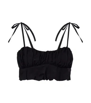 Faithfull Pelea ruched cotton crop top | Thumbnail 1