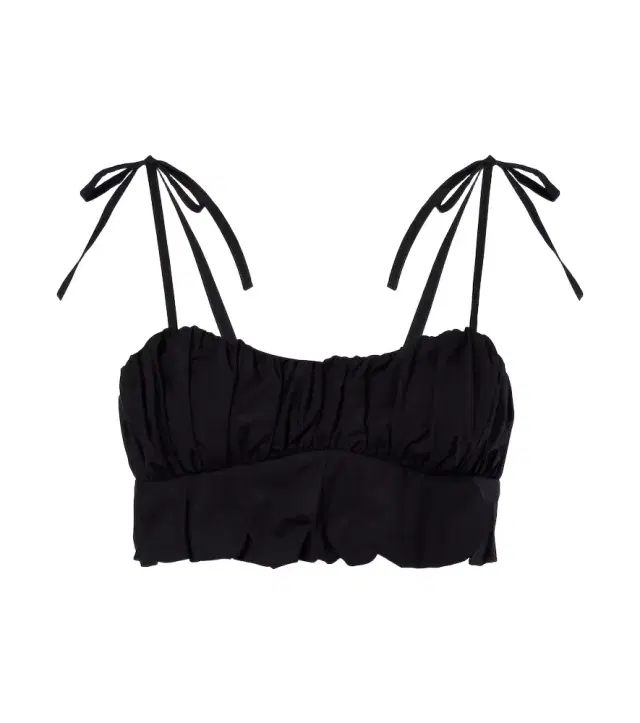 Pelea ruched cotton crop top