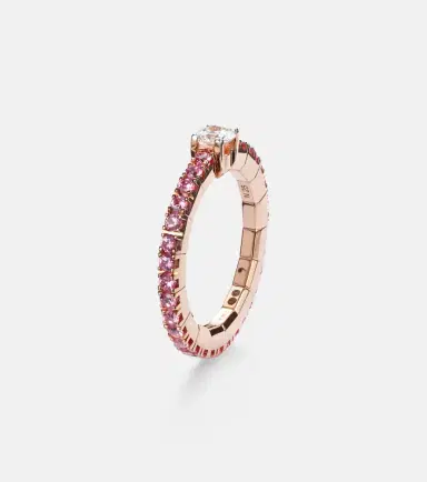Bucherer Fine Jewellery Stretchy 18kt rose gold ring with diamond and sapphires | Thumbnail 2 Bucherer Fine Jewellery Stretchy 18kt rose gold ring with diamond and sapphires | Thumbnail 2