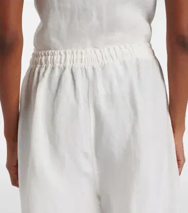 Prada Embroidered linen shorts | Thumbnail 4 Prada Embroidered linen shorts | Thumbnail 4