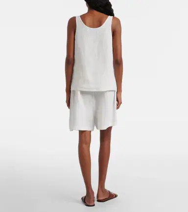 Prada Embroidered linen shorts | Thumbnail 5 Prada Embroidered linen shorts | Thumbnail 5