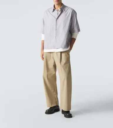 Studio Nicholson Sanko striped cotton shirt | Thumbnail 4 Studio Nicholson Sanko striped cotton shirt | Thumbnail 4