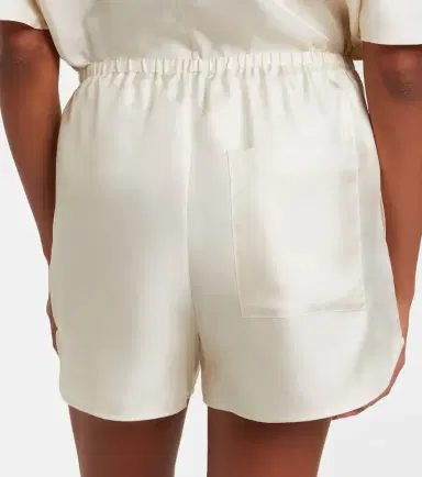 Loulou de Saison Cabo silk satin shorts | Thumbnail 3 Loulou de Saison Cabo silk satin shorts | Thumbnail 3