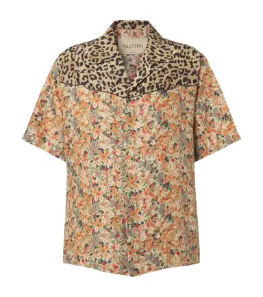 Valentino Printed silk bowling shirt | Thumbnail 1 Valentino Printed silk bowling shirt | Thumbnail 1