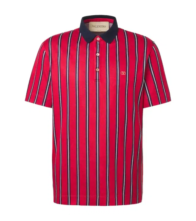 VLogo striped polo shirt