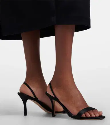 The Row Ella satin slingback sandals | Thumbnail 6