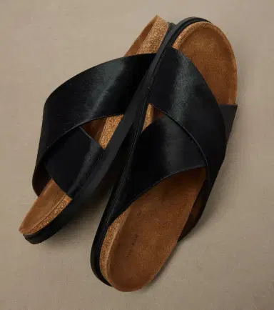 The Row Cross calf hair sandals | Thumbnail 3