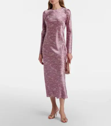 Veronica Beard Gemma floral silk-blend satin midi dress | Thumbnail 3
