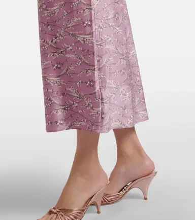Veronica Beard Gemma floral silk-blend satin midi dress | Thumbnail 6