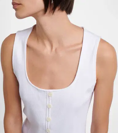 Veronica Beard Quenby ribbed-knit cotton-blend top | Thumbnail 2