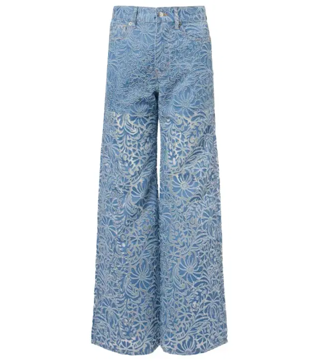 Taylor floral wide-leg jeans
