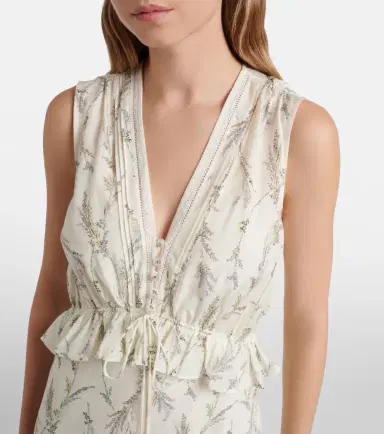 Veronica Beard Ollian cotton and silk voile minidress | Thumbnail 3 Veronica Beard Ollian cotton and silk voile minidress | Thumbnail 3