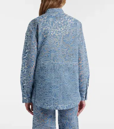 Veronica Beard Lane floral denim jacket | Thumbnail 4