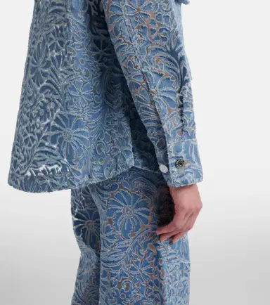 Veronica Beard Lane floral denim jacket | Thumbnail 5