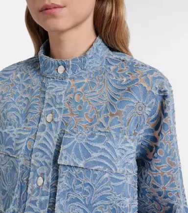 Veronica Beard Lane floral denim jacket | Thumbnail 6