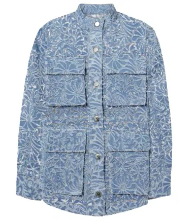 Veronica Beard Lane floral denim jacket | Thumbnail 1