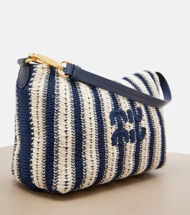 Miu Miu Striped crochet top-handle bag | Thumbnail 2 Miu Miu Striped crochet top-handle bag | Thumbnail 2