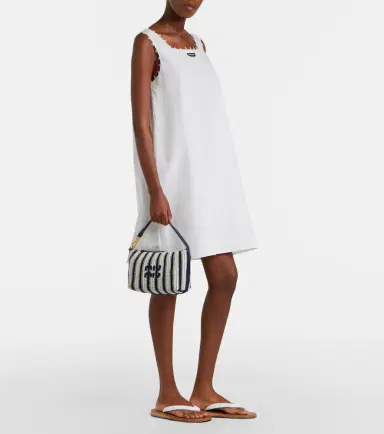 Miu Miu Striped crochet top-handle bag | Thumbnail 5 Miu Miu Striped crochet top-handle bag | Thumbnail 5