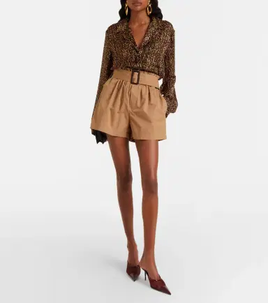 Saint Laurent Belted cotton shorts | Thumbnail 5 Saint Laurent Belted cotton shorts | Thumbnail 5