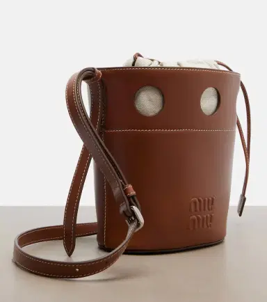 Miu Miu Perforated leather bucket bag | Thumbnail 2